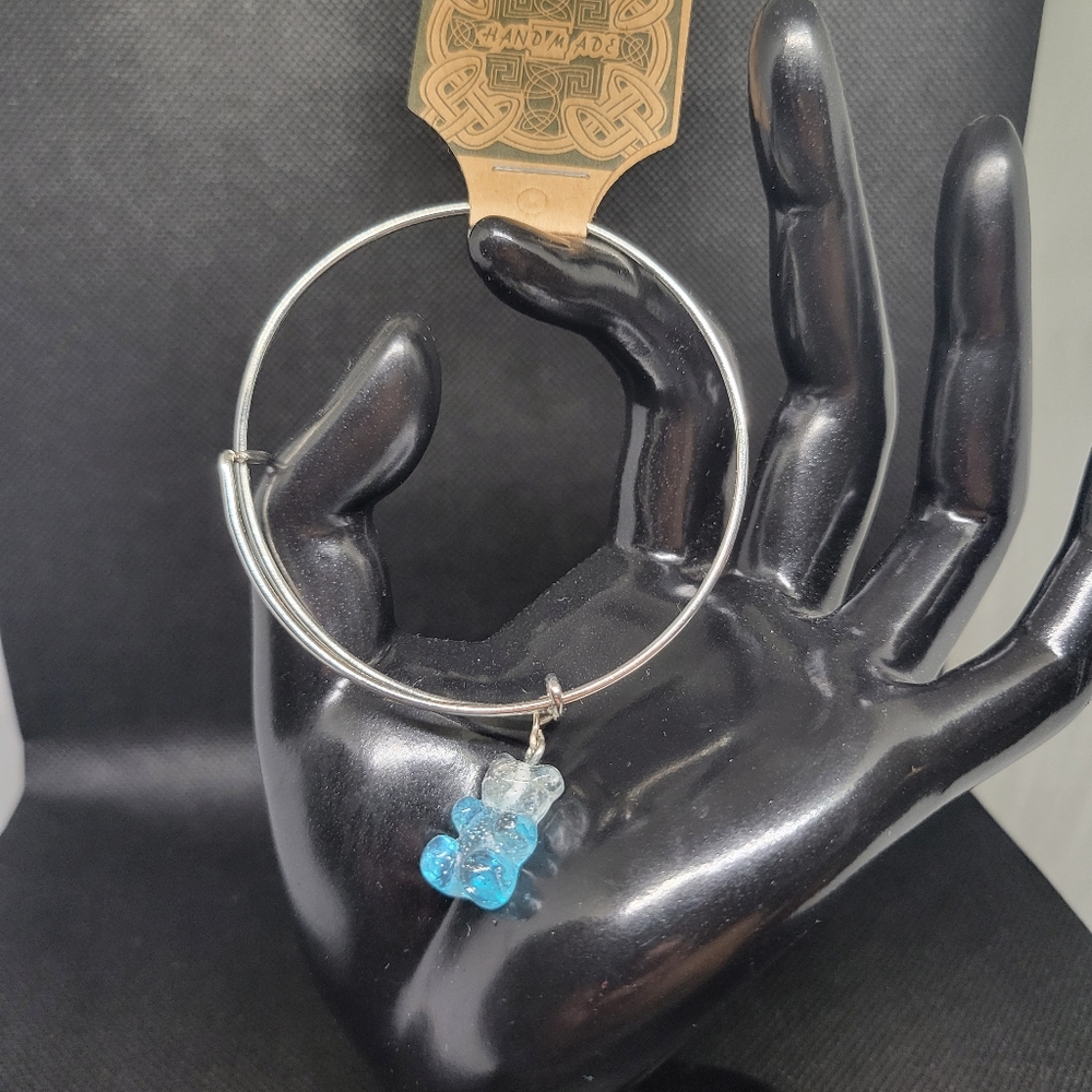 Gummy bear bracelet blue/clear